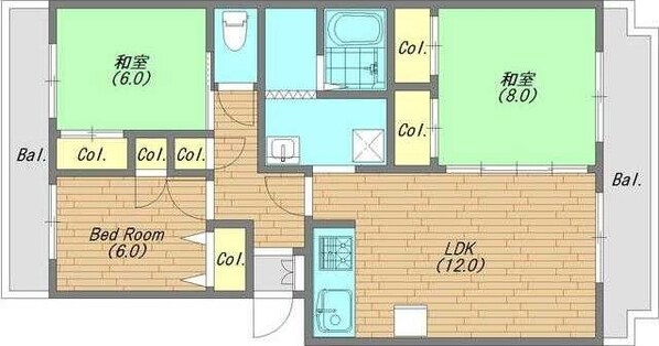 KEレジデンスの物件間取画像